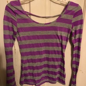 Purple and grey shirt